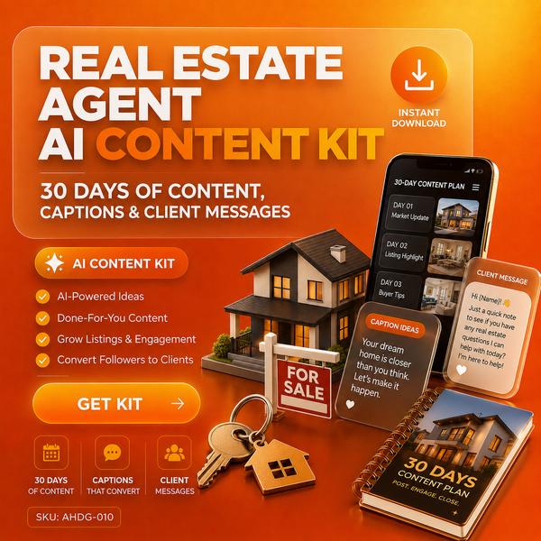 Real Estate Agent AI Content Kit