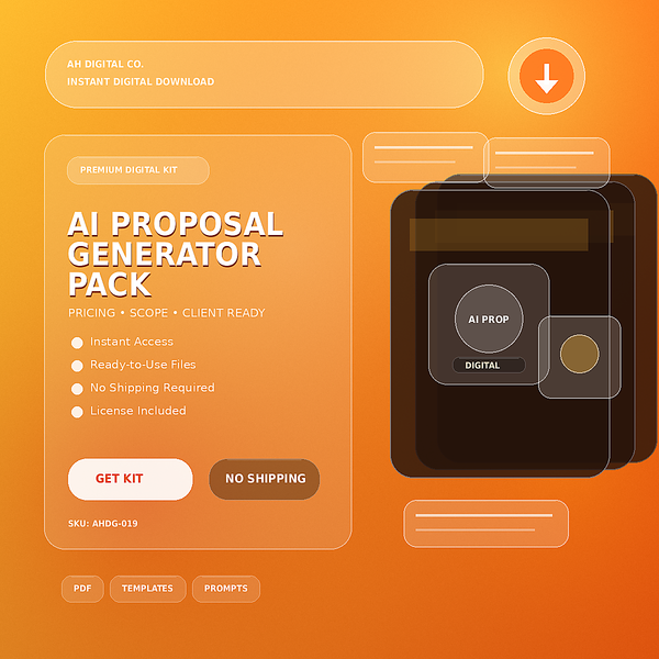 AI Proposal Generator Template Pack